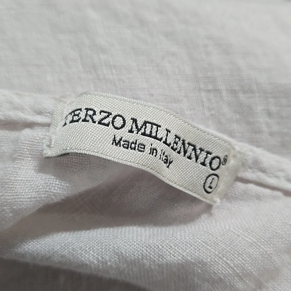 TERZO MILLENNIO 100% LINEN HI LOW TUNIC. SIZE LARGE. #7601 - Picture 10 of 10